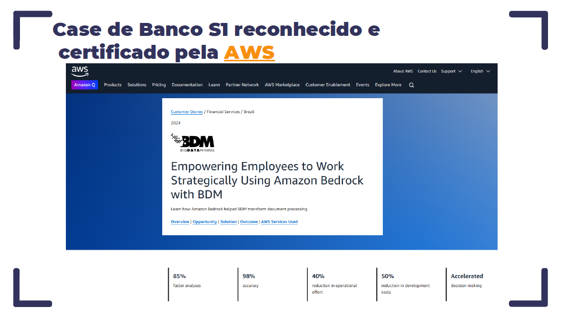 BDM e AWS: como o LOUIS ficou 85% mais rápido com Amazon Bedrock